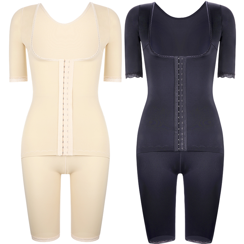 薄款舒适短袖后脱塑身衣服收腹束腰连体内衣塑形衣美体束身衣