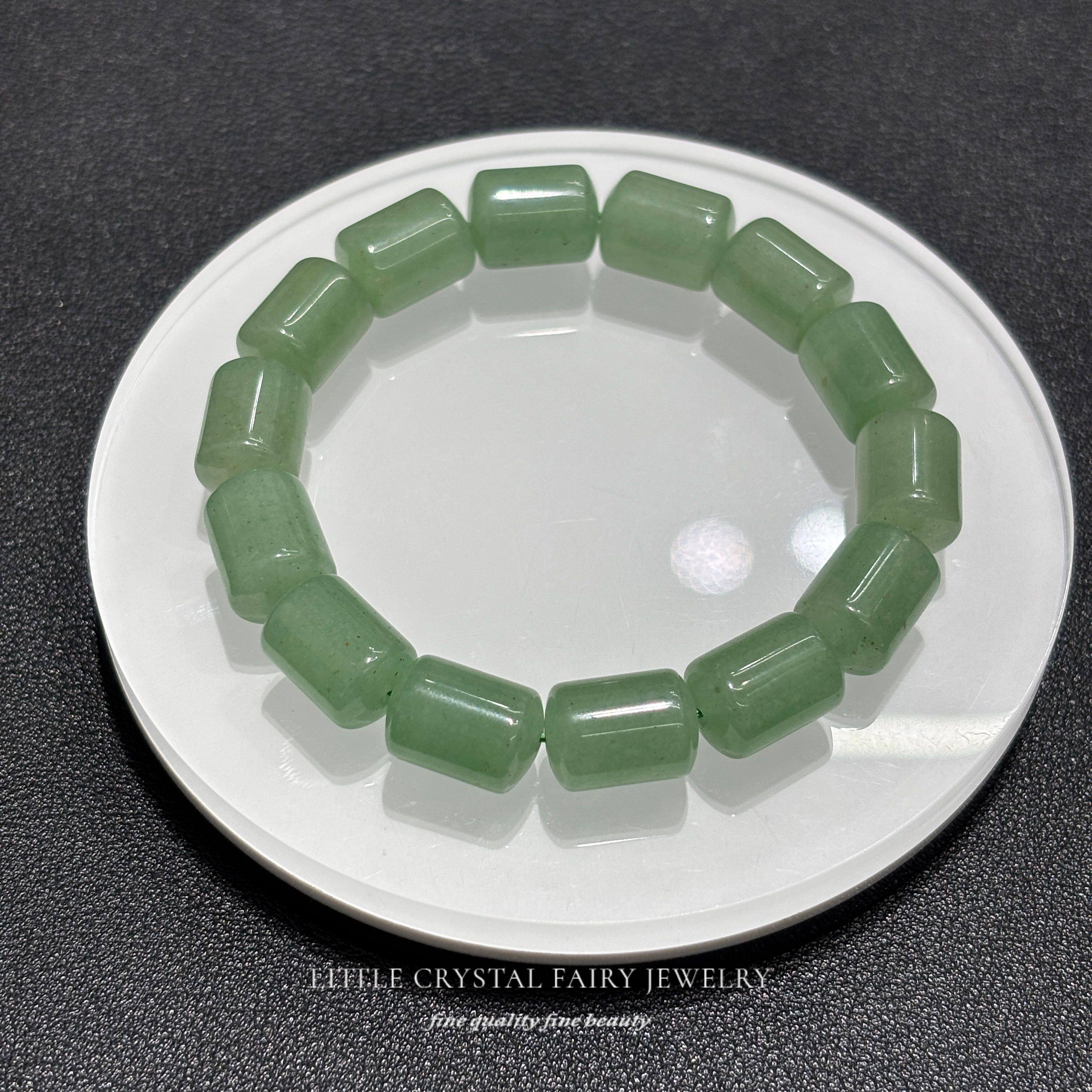 天然东陵玉圆柱桶珠手串外贸跨境首饰中国风手链可diy原创材料