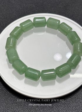 天然东陵玉圆柱桶珠手串外贸跨境首饰中国风手链可diy原创材料