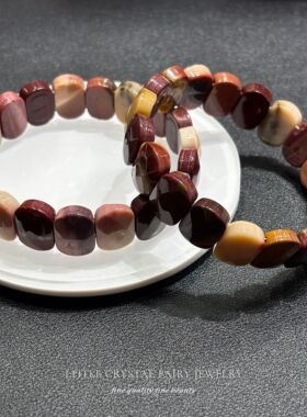 天然蛋黄石手排手牌手串手链diy串珠材料原创女生彩色水晶礼物