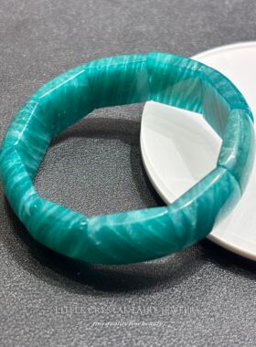 天然老矿天河石手排手牌手串手链diy串珠材料原创女生水晶礼物