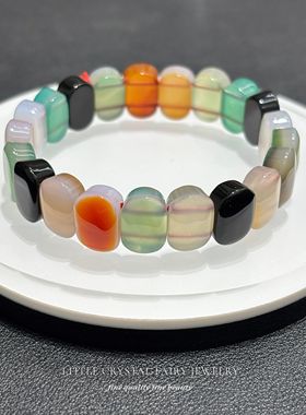 天然多宝玛瑙手牌手链可diy原创水晶手排项链材料外贸小众首饰