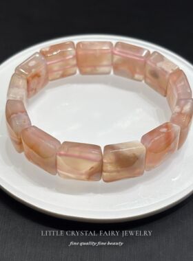 天然樱花玛瑙手牌手排diy原创水晶手串女生首饰文艺风高级感礼物