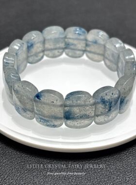 天然蓝色草莓晶手牌排diy原创材料手链手串小众国风情侣女生礼物