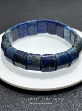 天然蓝色青金石镯形手牌排diy原创材料手链手串小众男女生礼物