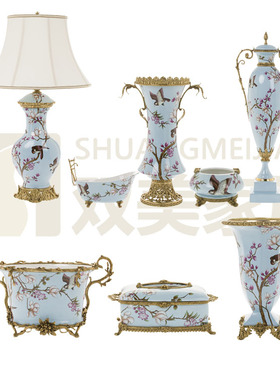 中式风奢华搭配套装饰品摆件