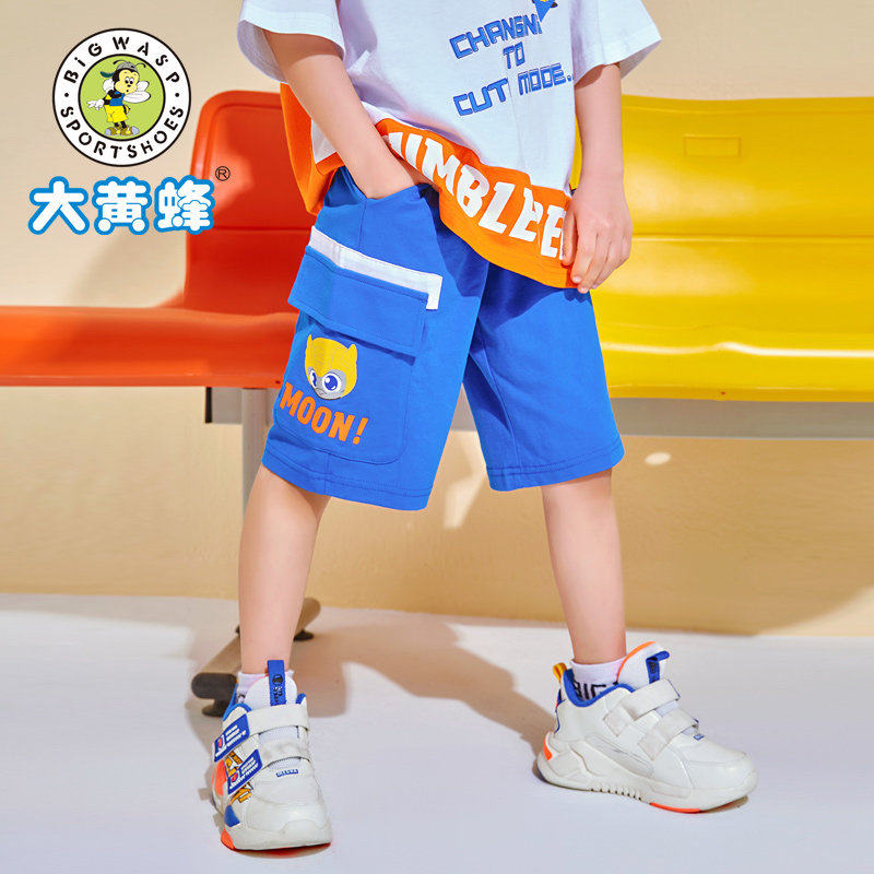 大黄蜂童装男童短裤夏季新款薄款儿童工装五分裤男孩裤子夏装