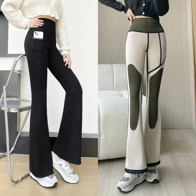 护膝加绒微喇叭裤加绒微喇叭裤