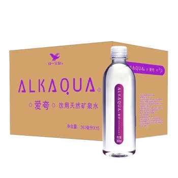 °üÓÊ Í³Ò» ALKAQUA°®¿ä ÒûÓÃÌìÈ»¿óȪˮ 360ºÁÉý 15Æ¿/Ïä