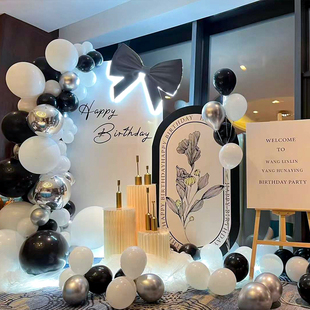 18生日气球布置粉色女孩ins背景板kt板海报定制墙成人礼派对装饰