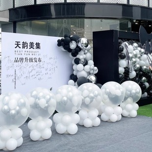 ins网红白银地爆球气球美容院开业气氛布置拱门剪彩仪式庆典装饰