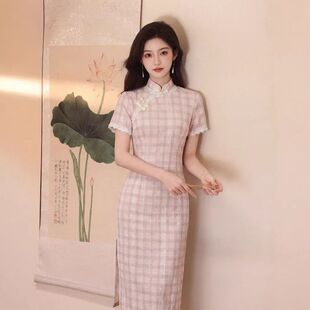 文艺新中式改良短袖气质淑女旗袍女2026春新款少女年轻日常可穿
