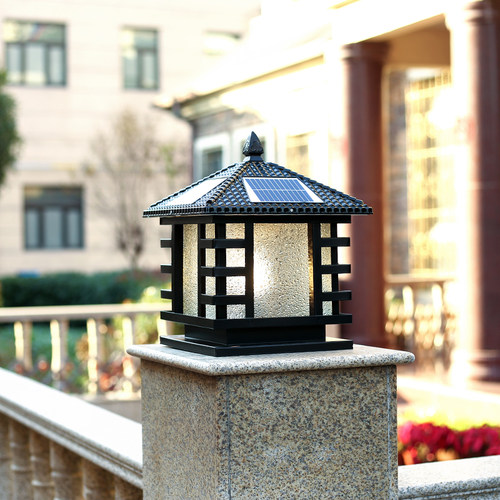 太阳能中式室外超亮别墅墙头灯