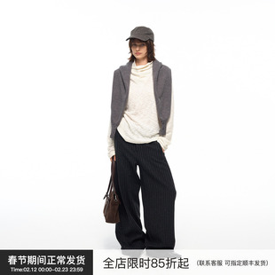 【正常发货|绒感肌理】BiLLconch高领修身打底t恤内搭堆堆领上衣