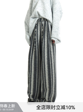 【显瘦条纹】BiLLconch撞色松弛感休闲裤宽松显瘦阔腿裤直筒开春