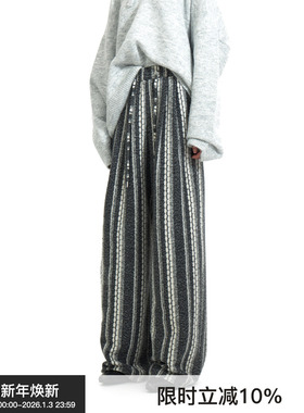 【显瘦条纹】BiLLconch撞色松弛感休闲裤宽松显瘦阔腿裤直筒开春