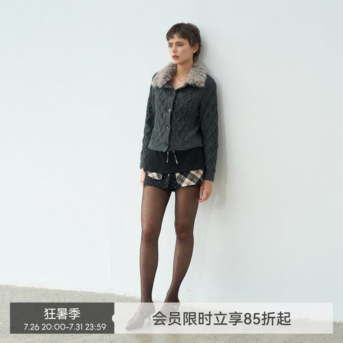 【绒雪叙事】BiLLconch羊毛混纺短外套复古绞花毛衣/半裙套装