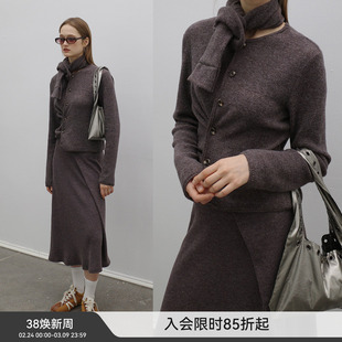 【舒适针织】BiLLconch时髦知识分子风小围巾毛衣开衫上衣秋冬