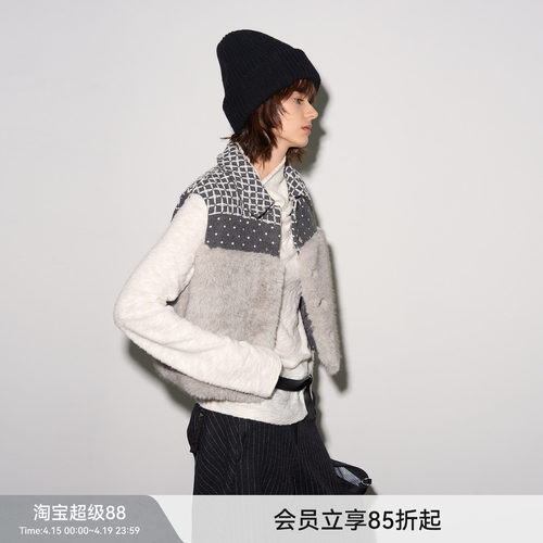 【冬日协奏曲】BiLLconch格纹毛毛叠穿马甲保暖背心