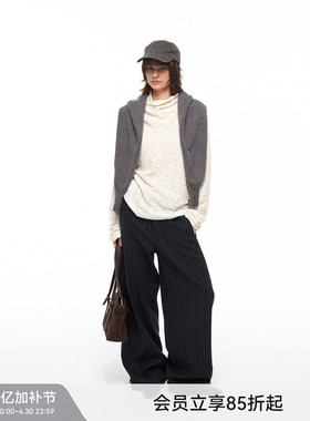 【绒感肌理】BiLLconch纯色基础款高领修身打底t恤内搭堆堆领上衣