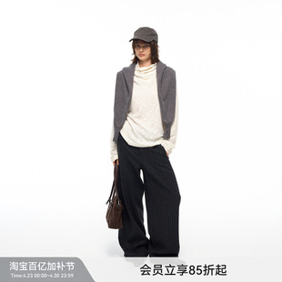 【绒感肌理】BiLLconch纯色基础款高领修身打底t恤内搭堆堆领上衣