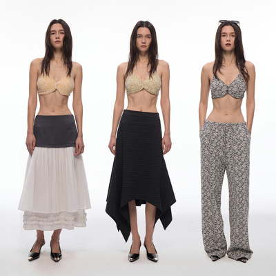 【收藏加购 优先发货】BiLLconch自带胸垫叠穿提花肌理花纹背心