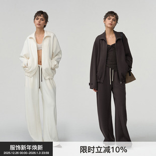 BiLLconch莫代尔棉水洗外套牛奶棉皮质宽松卫衣秋季 SKIN MILK