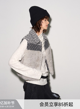 【冬日协奏曲】BiLLconch格纹毛毛叠穿马甲保暖背心