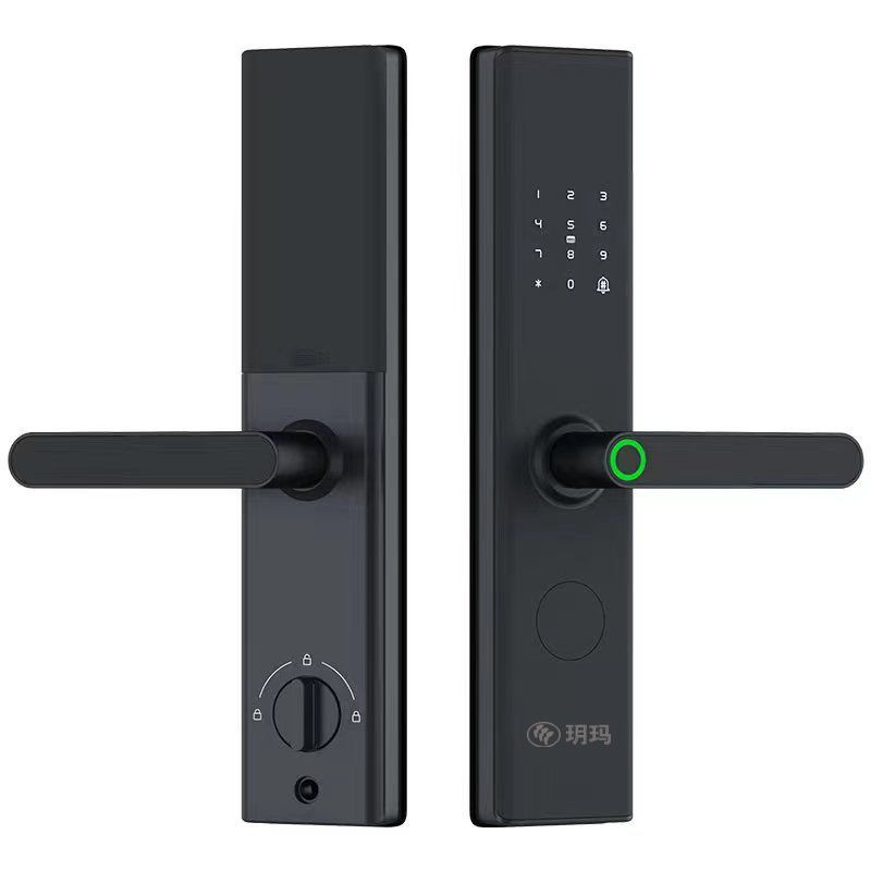 玥玛智能门锁家用防盗门密码指纹锁锌合金猫眼AI功能图片