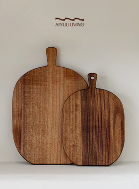 天然实木砧板隔板柜装饰摆件