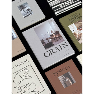 饰书英文内页仿真书客厅茶几摆件边柜隔板架布置 布面装 觅屿 精装