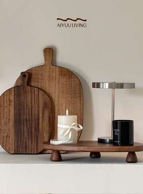 天然实木砧板隔板柜装饰摆件