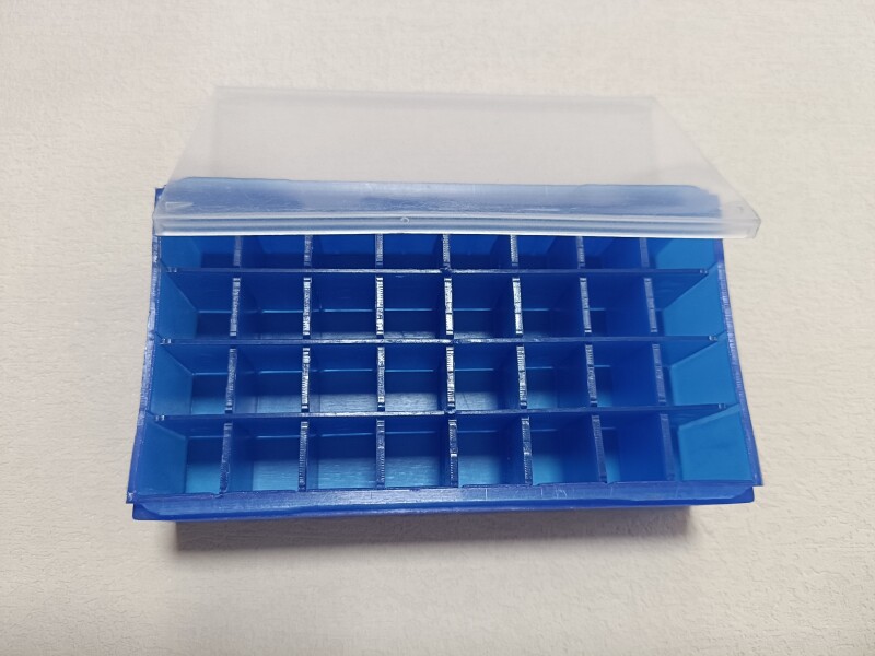 双推32格可拆分刀片盒子数控刀具包装盒硬质合金刀粒盒通用塑料盒图片