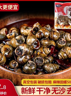 麻辣田螺商用加热即食香辣螺蛳肉炒嗦螺儿时怀旧小零食螺尊500g2*