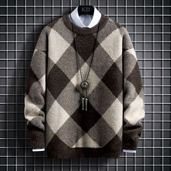 秋冬季韓版半高領毛衣男毛衫保暖針織衫男士線衣