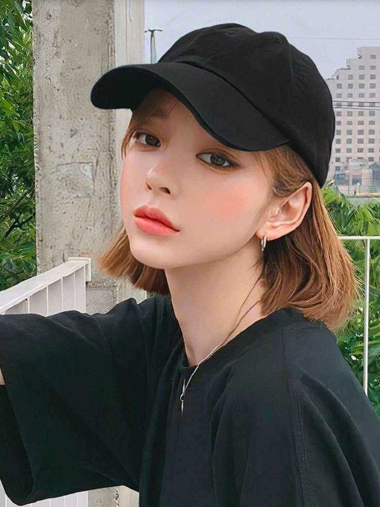 短发带帽子假发直发连帽女生潮流行bobo时尚方便酷波波头齐耳帅气