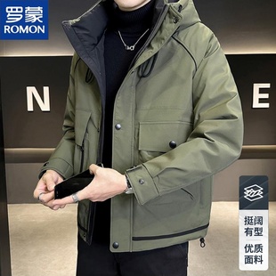 罗蒙男士冬季新款棉衣工装冲锋衣高级感保暖休闲户外宽松加棉外套