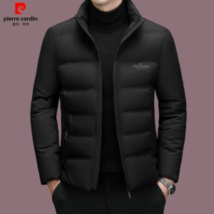 皮尔卡丹冬季加厚立领棉服外套