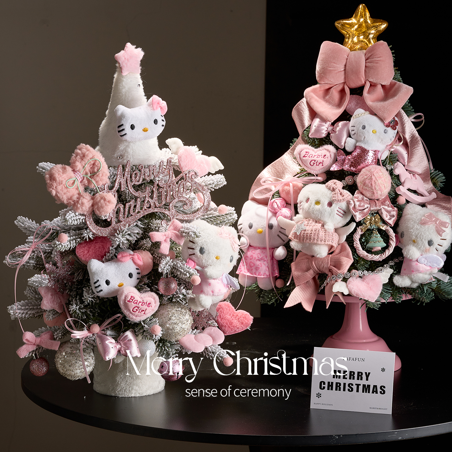 hellokitty圣诞树桌面摆件