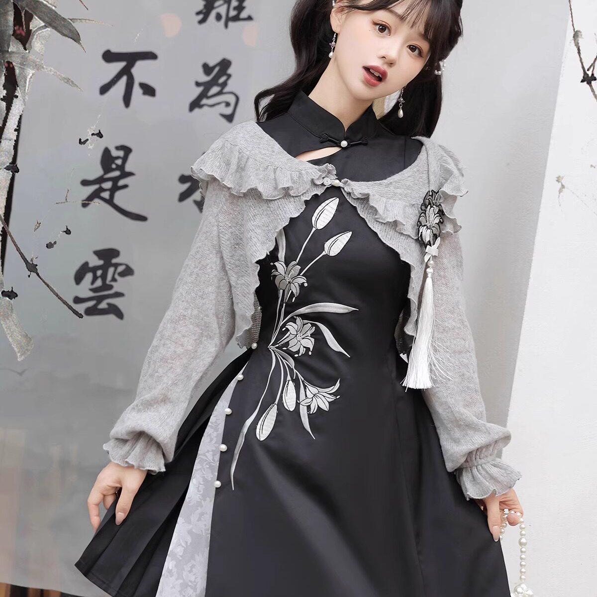 连衣裙女改良中国风新中式上衣