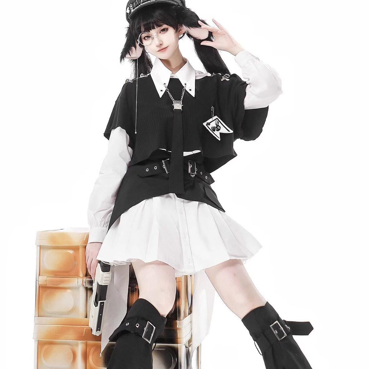 原创萌兔警长Lolita上衣半裙
