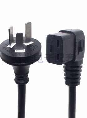 国标10A转横向品字尾弯头C19右弯头直角服务器电源线PDU延长纯铜