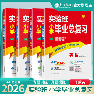 小升初专项训练真题集人教译林通用版 2026版 小学升学知识大集结 实验班小学毕业总复习语文数学英语提优训练 小升初专项训练套装
