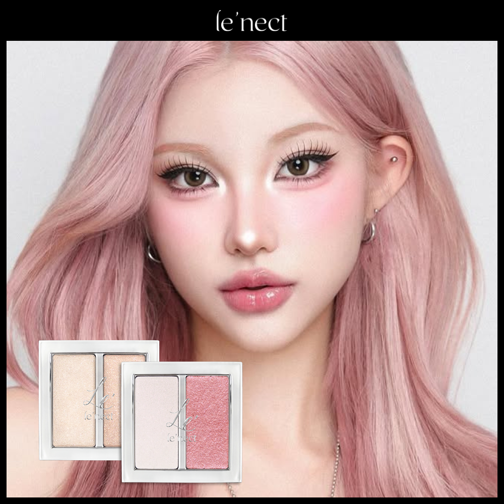 韩国直邮 lenect 双色高光盘双拼珠光细腻自然持久纯欲韩女