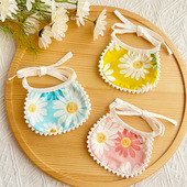 25春款 猫咪围兜韩系ins风可爱碎花宠物围巾小狗狗口水巾布艺围嘴