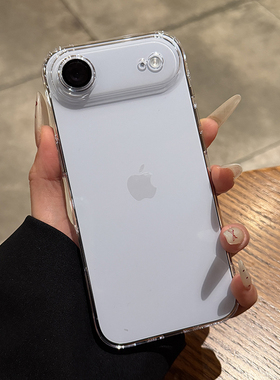 【自带镜头膜】适用于苹果Air手机壳新款iPhone17promax简约轻薄17e透黑色16高级感15时尚14防摔13男女款12硬