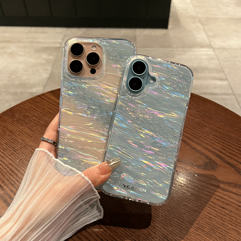 云寅星空贝壳纹闪粉适用于苹果16手机壳新款iPhone17promax透明14亚克力全包13少女15高级感拼色防摔女plus,3C数码配件,手机保护套/壳,淘宝优惠券,粉丝福利购,淘宝优惠卷