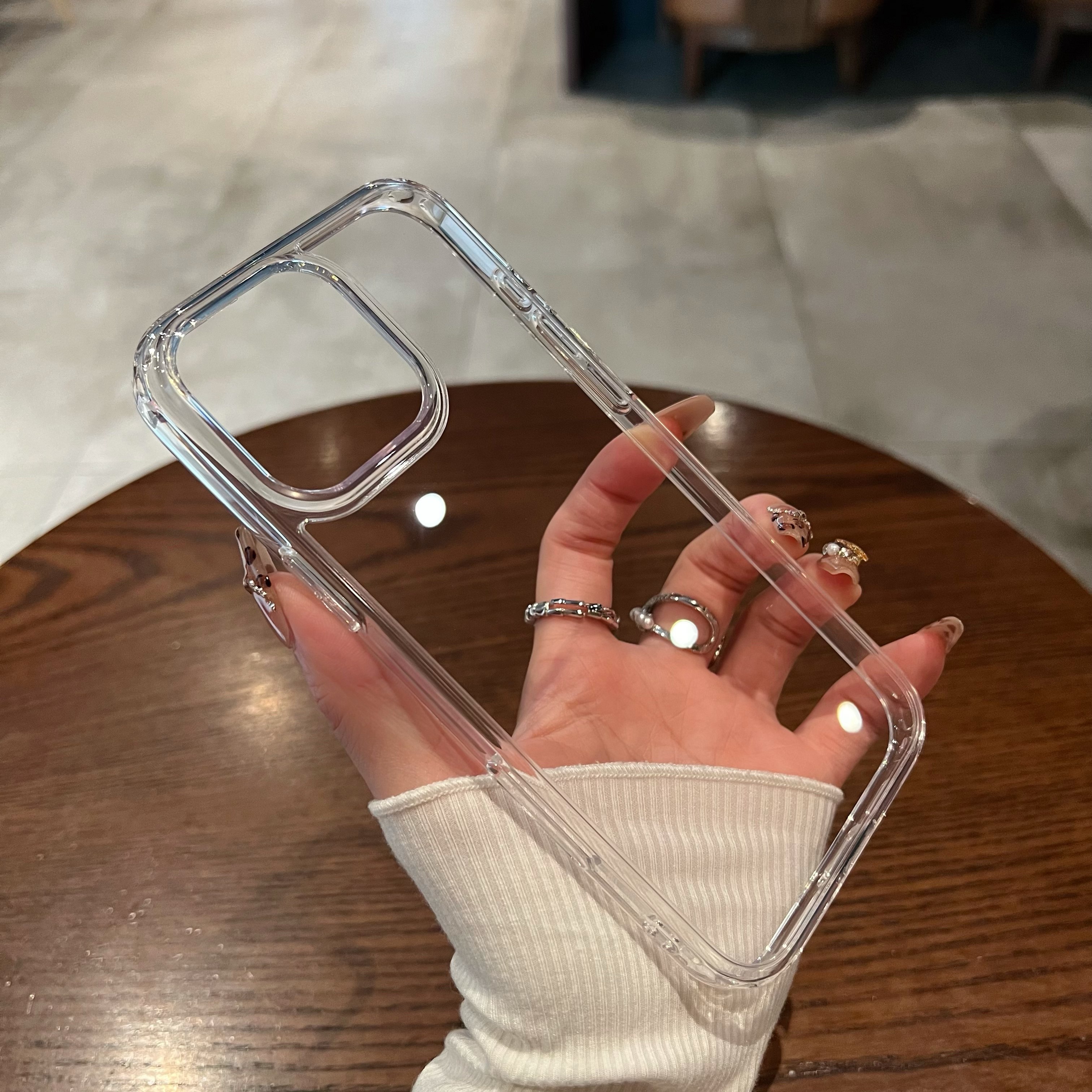 【无小白点，减震防摔】适用于苹果16promax手机壳透明亚克力iPhone16plus气囊简约15高级感14创意13时尚12硬,3C数码配件,手机保护套/壳,淘宝优惠券,粉丝福利购,淘宝优惠卷