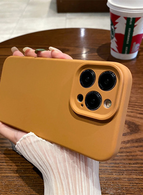 云寅纯液态硅胶适用苹果16promax手机壳新款全包镜头iPhone13高级感秋冬色12pro防摔14plus简约11/17软壳