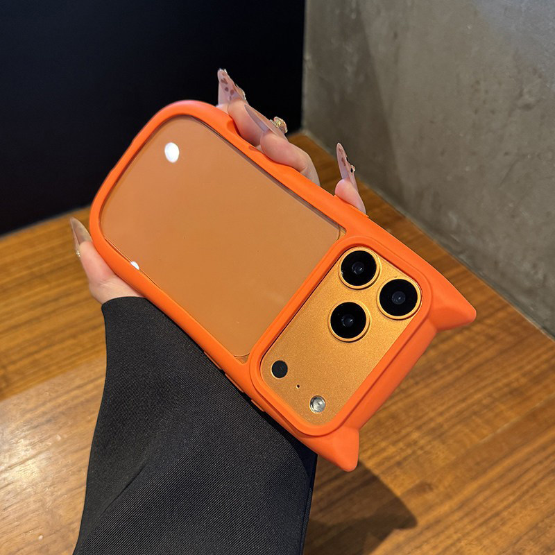 【新款星宇橙】适用于iPhone17promax手机壳创意可爱猫耳朵苹果17高级透明亚克力17pro全包防摔情侣款硬套